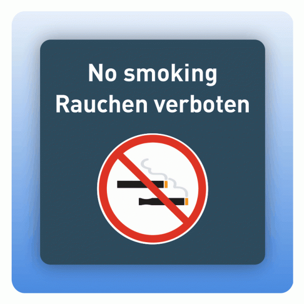 Aufkleber Symbolschild No smoking Rauchen verboten dezent
