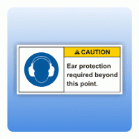 Sicherheitszeichen Ear protection (ANSI Z535) Aufkleber