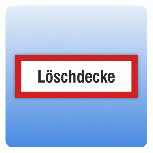 Aufkleber Feuerwehrzeichen Löschdecke nach DIN 4066