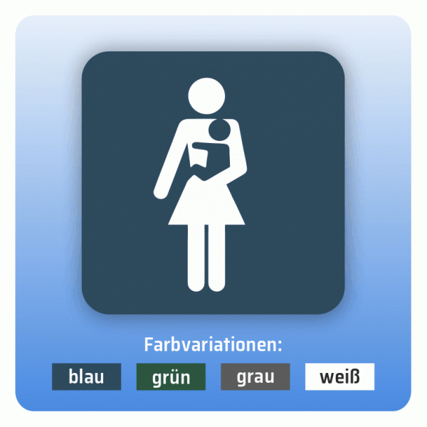 Aufkleber Bus und Bahn - Frau mit Kind
