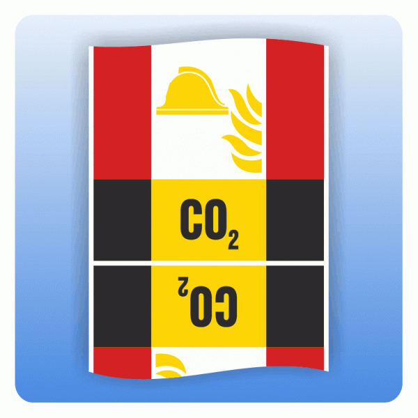 Rohrkennzeichnungsband Feuerlöschleitung CO2 nach DIN 2403