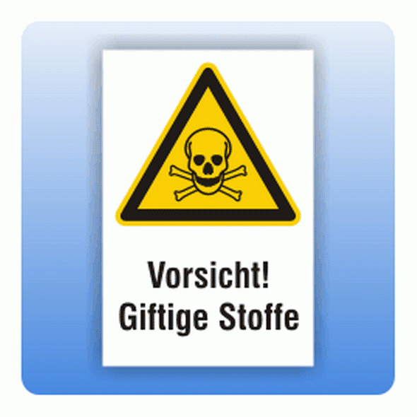 Kombi Warnschild Vorsicht giftige Stoffe W016