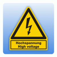 Kombi Warnsymbol Hochspannung High voltage