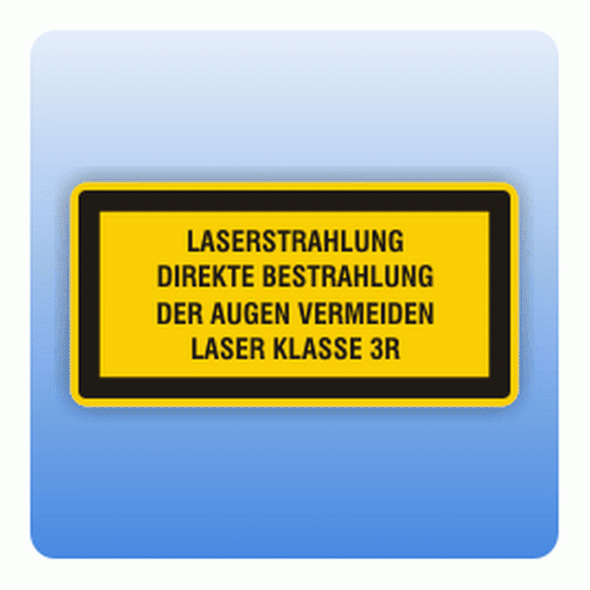 Laserkennzeichen Laserstrahlung Klasse 3R