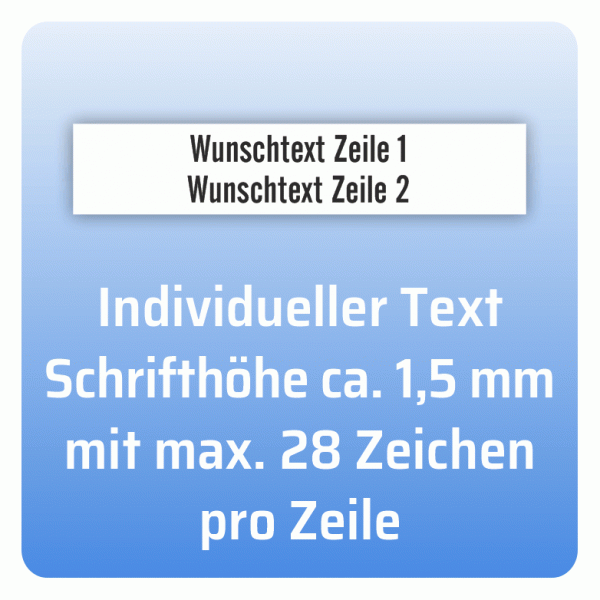 Individuelle Aufkleber mit Wunschtext 2-zeilig