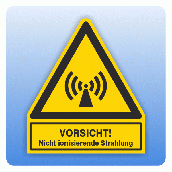 Kombi Warnsymbol Vorsicht Nicht ionisierende Strahlung W005