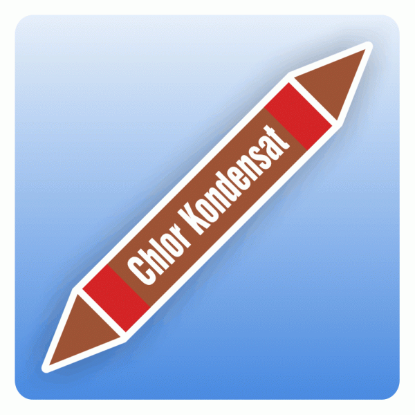 Rohrleitungskennzeichnung Chlor Kondensat nach DIN 2403