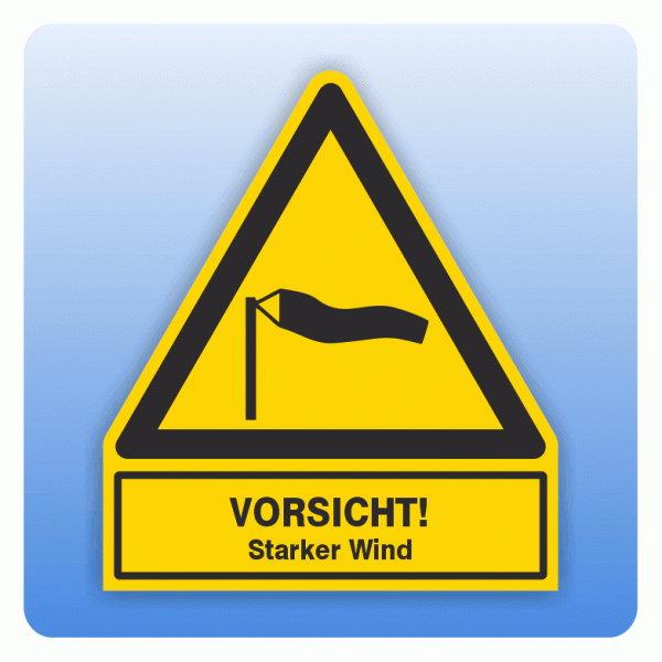 Kombi Warnsymbol Vorsicht Starker Wind W064
