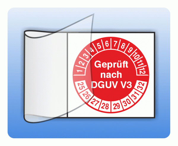 Kabelprüfplakette Geprüft nach DGUV V3