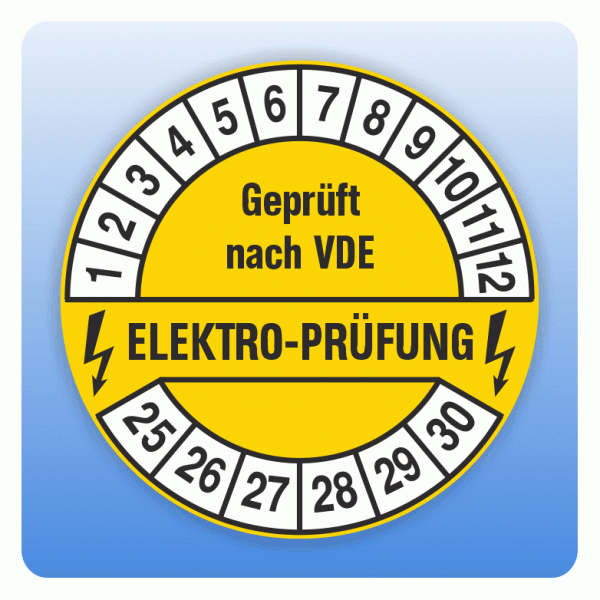 Prüfplakette Elektro-Prüfung Geprüft nach VDE