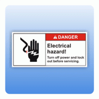 Sicherheitszeichen Electrical hazard (ANSI Z535) Aufkleber