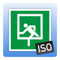 Aufkleber Rettungszeichen Notausstieg ISO 7010