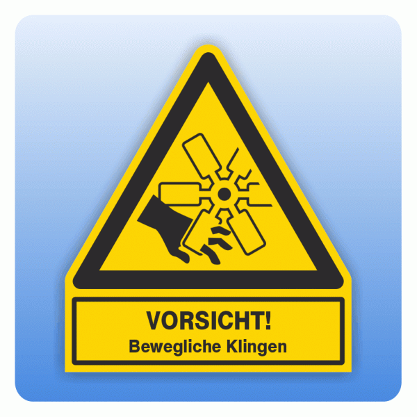 Kombi Warnsymbol W088 Warnung vor beweglichen Klingen