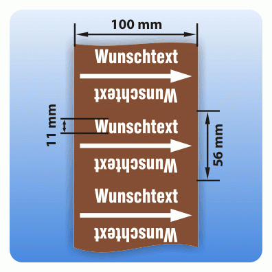 Rohrkennzeichnungsband Flüssigkeiten und Feststoffe