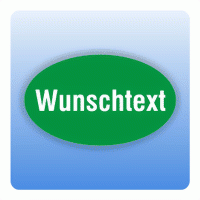 Qualitätssicherung Aufkleber mit Wunschtext oval in grün