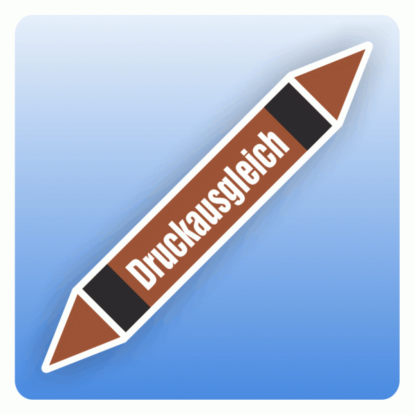Rohrleitungskennzeichnung Druckausgleich nach DIN 2403