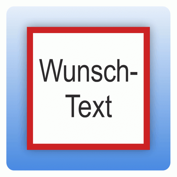 Aufkleber Feuerwehrzeichen mit Wunschtext