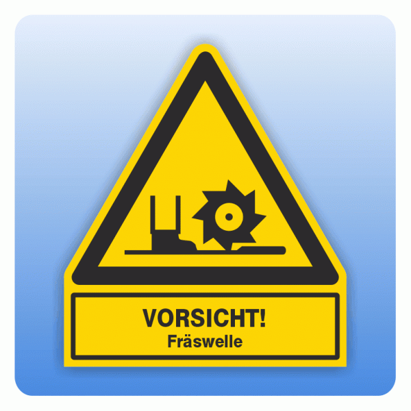 Kombi Warnsymbol Vorsicht Fräswelle