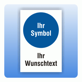 Kombi Gebotsschild mit Wunschtext