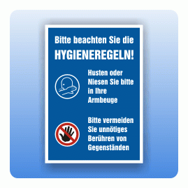 Corona Aufkleber Hygieneregeln