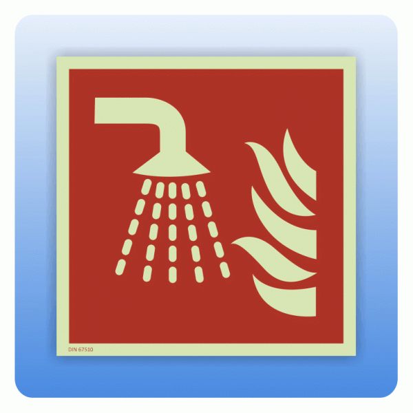Internationales Brandschutzzeichen F011 Wassernebelrohr ISO 7010