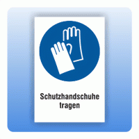 Kombi Gebotsschild Schutzhandschuhe tragen M009