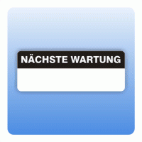 Qualitätssicherung Aufkleber "Nächste Wartung" 15x40 mm in schwarz