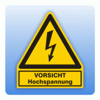 Kombi Warnsymbol VORSICHT Hochspannung W012