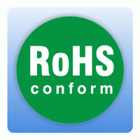 RoHS Aufkleber conform grün rund