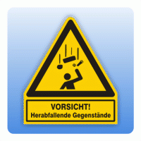 Kombi Warnsymbol Vorsicht herabfallende Gegenstände W035