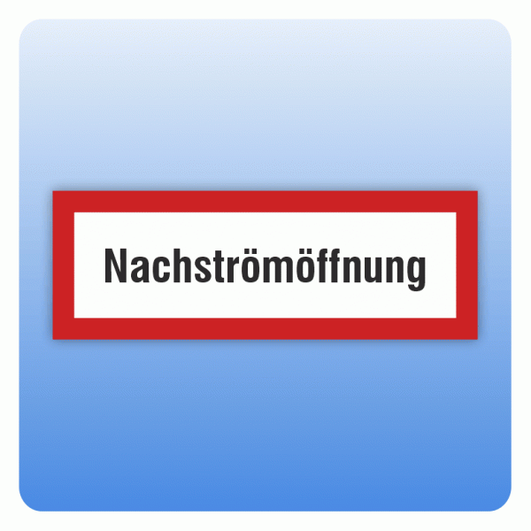 Aufkleber Feuerwehrzeichen Nachströmöffnung nach DIN 4066