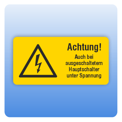 Warnaufkleber 'Vorsicht Spannung!' - Auch Produktbild-Vorschau 8