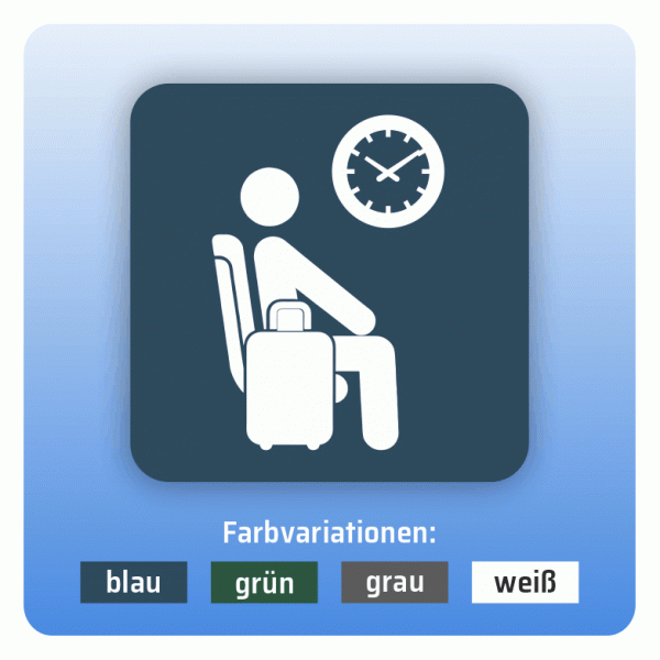 Aufkleber Bus und Bahn - Wartebereich