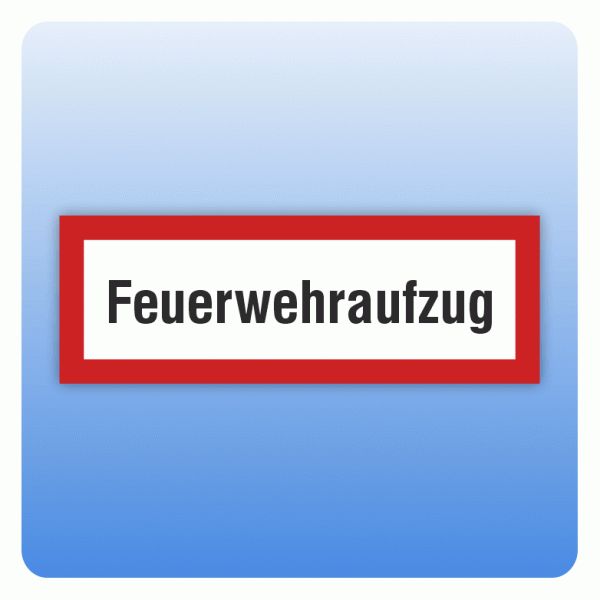 Feuerwehrzeichen Feuerwehraufzug nach DIN 4066