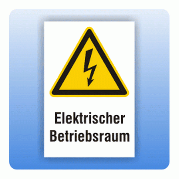 Kombi Warnschild elektrischer Betriebsraum W012