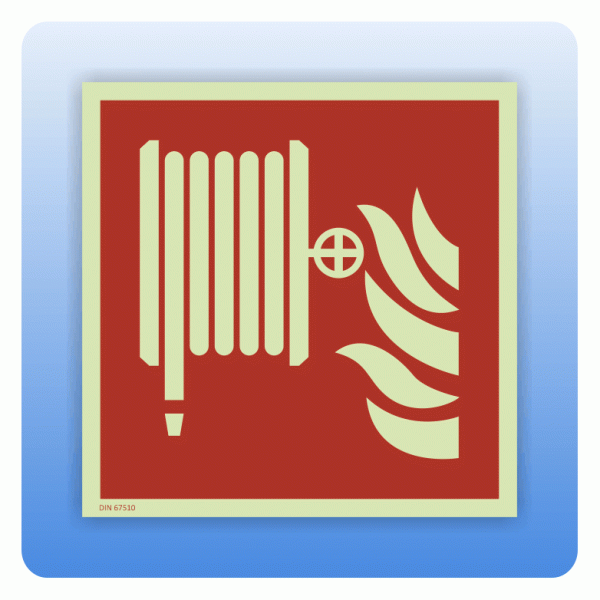 Internationales Brandschutzzeichen F002 Löschschlauch ISO 7010