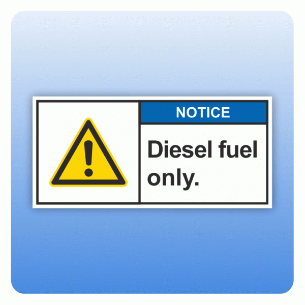 Sicherheitszeichen Diesel fuel only (ANSI Z535) Aufkleber