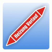 Rohrleitungskennzeichnung Heizung Vorlauf nach DIN 2403 Rohrleitungskennzeichnung Heizung Vorlauf nach DIN 2403