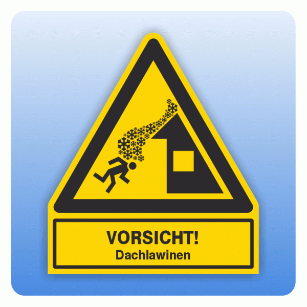 Kombi Warnsymbol Vorsicht Dachlawinen W040