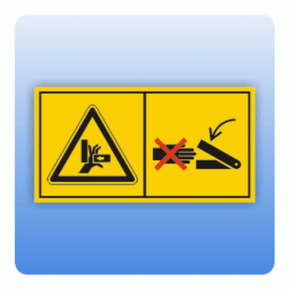 Sicherheitszeichen Quetschgefahrenbereich (ISO 11684) Aufkleber