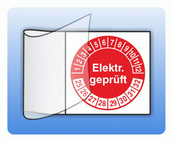 Kabelprüfplakette Elektrisch geprüft