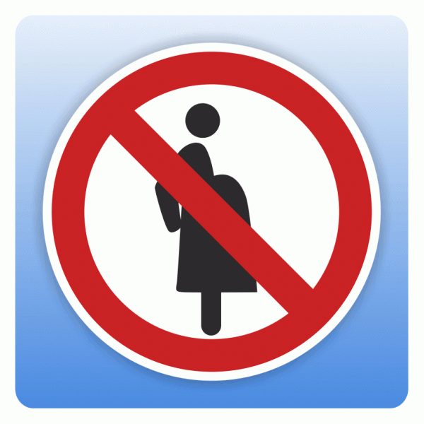 Verbotsschild P042 Für schwangere Frauen verboten