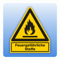 Kombi Warnsymbol Feuergefährliche Stoffe W021