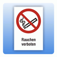Kombi Verbotsschild Rauchen verboten P002
