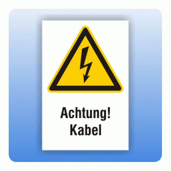 Kombi Warnschild Achtung Kabel W012