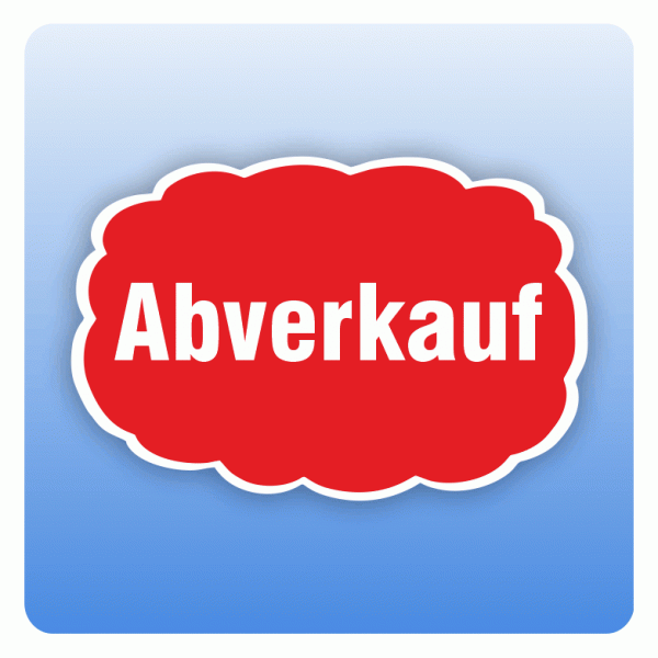 Rabattaufkleber Abverkauf für Schaufenster