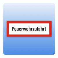 Feuerwehrzeichen Feuerwehrzufahrt nach DIN 4066