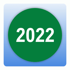 Inventur-Aufkleber Jahreszahl 2022