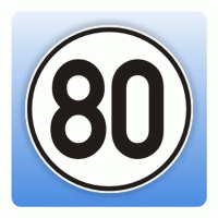 Geschwindigkeitsaufkleber "80 km/h" (nach § 58 StVZO)