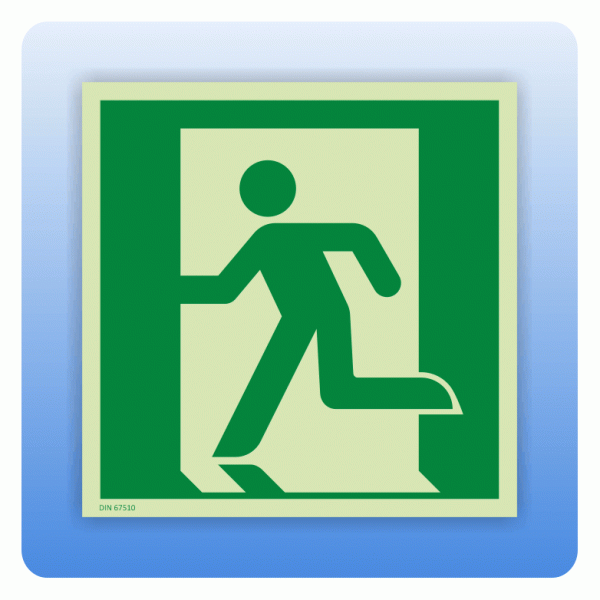 Rettungszeichen E001 Notausgang links ISO 7010